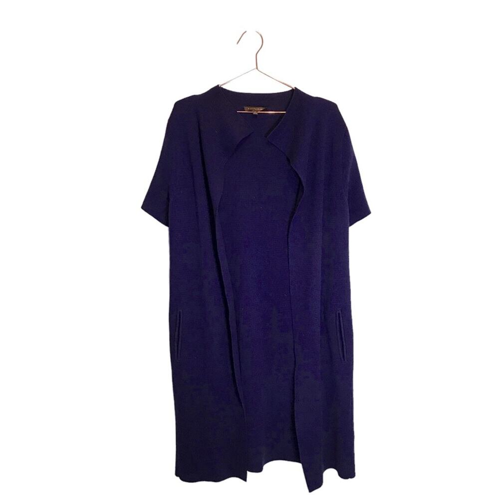 Vittadini open front cardigan duster longer length size large